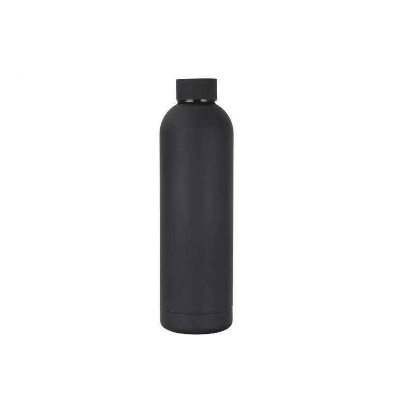 Black Stainless Steel Insulated Water Bottle 750ml