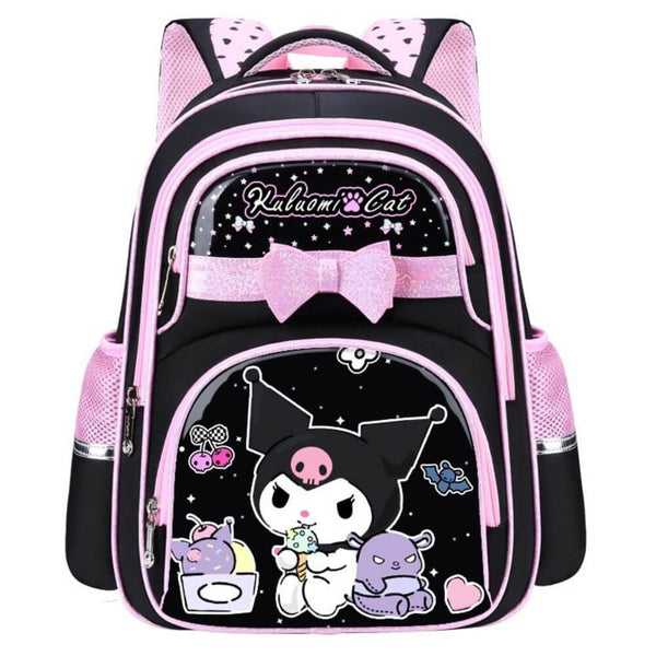 Black & Pink Cute Aesthetic Backpack