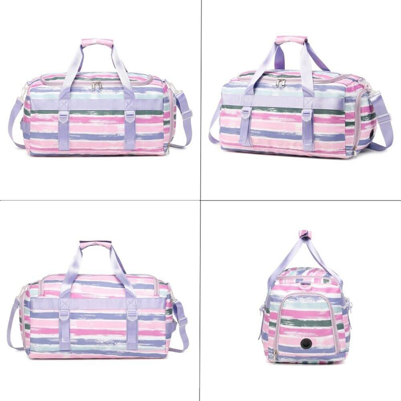 Large Striped Women's and Girls Duffle Bag