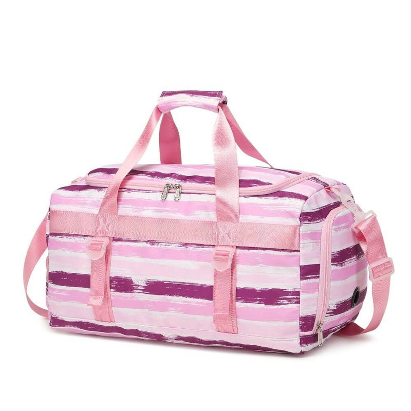 Large Striped Women's and Girls Duffle Bag