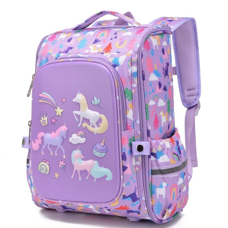 Purple Unicorn Girls School Bags