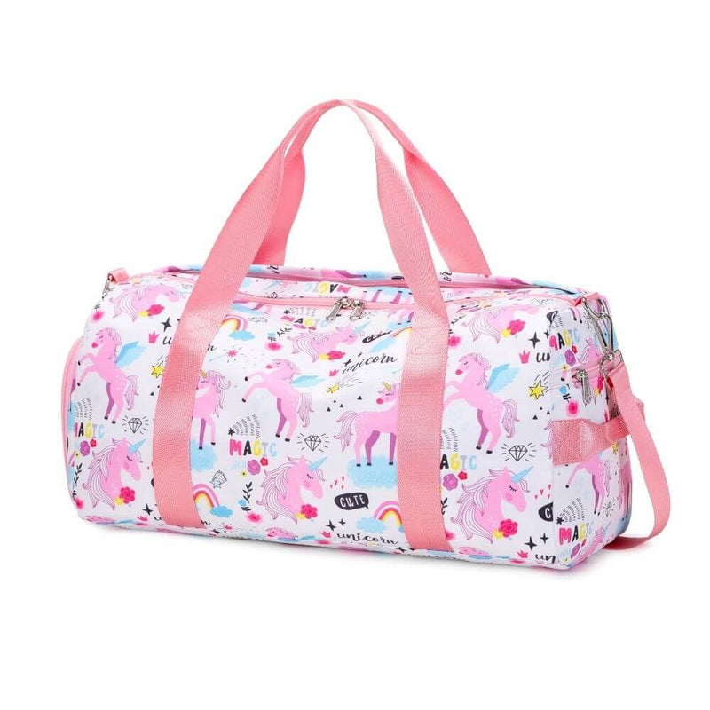 pink unicorn gym duffle bag