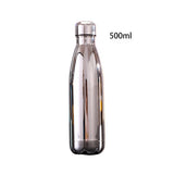 Stainless Steel Insulated Drink Bottles Water bottles 500ml Plating Silver
