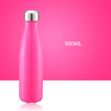 Stainless Steel Insulated Drink Bottles Water bottles 500ml Pink