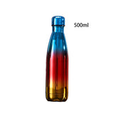 Stainless Steel Insulated Drink Bottles Water bottles 500ml Blue Grades into Red & Gold
