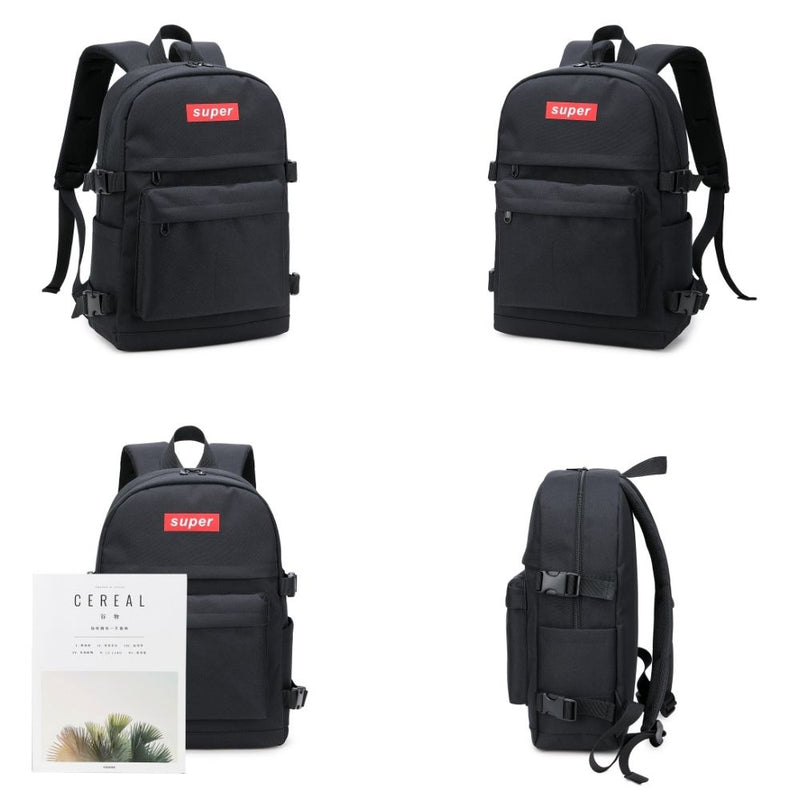 black cool backpack high school bag